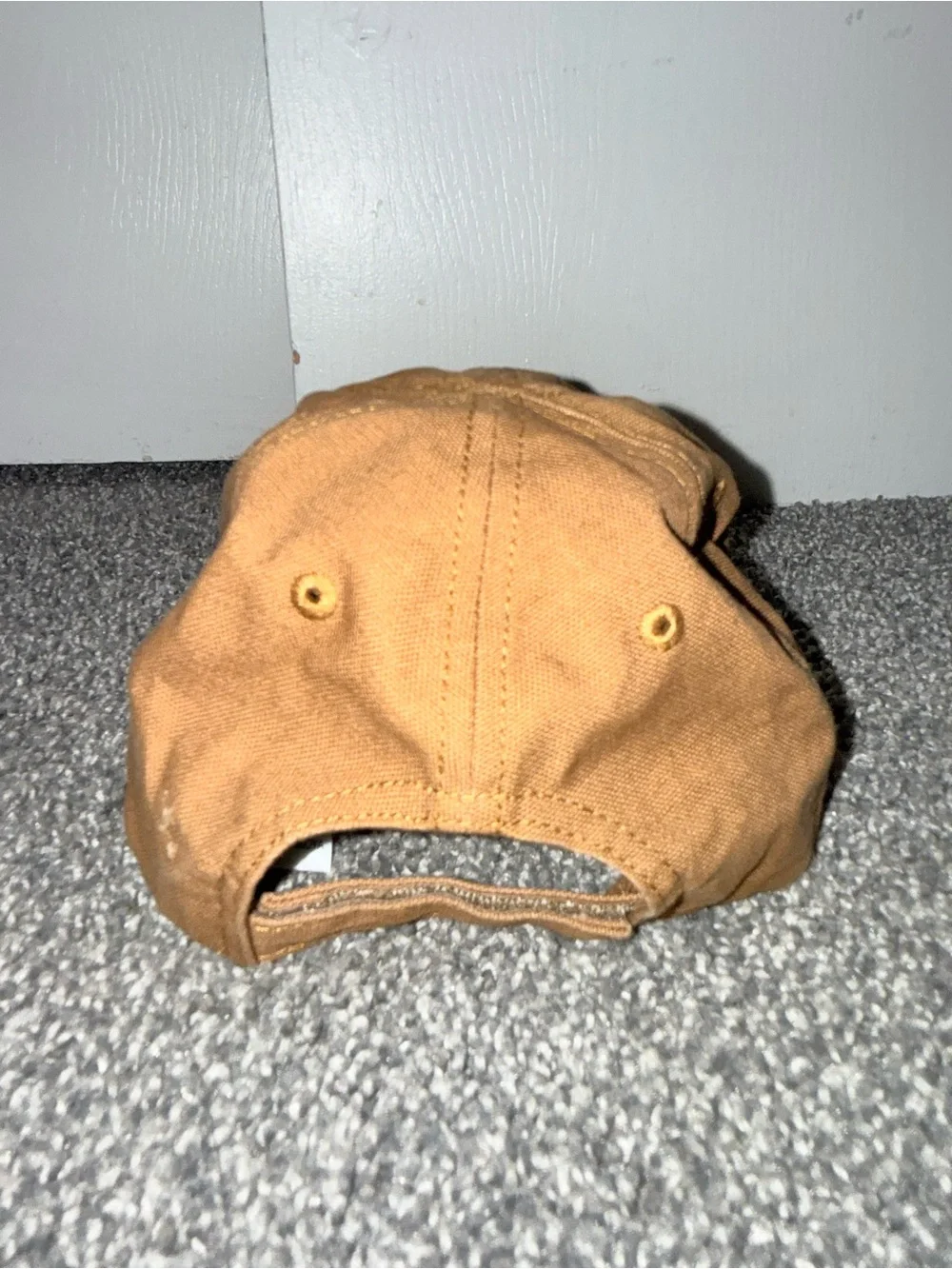 Carhartt Child Hat Adjustable Brown Canvas Unstructured Cap Youth Logo Patch